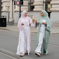 Abaya Sharut OEM/ODM Dubaï, Robe Abaya de Luxe pour l'Aïd, Robe Islamique Modeste pour Femme, en Mousseline Imprimée Fluide, Collection 2026