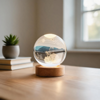 Veilleuse tactile rechargeable, Ornement lumineux, Cadeau d'anniversaire pour filles, Lampe boule de cristal à intensité variable, design de niche Tanabata, design raffiné