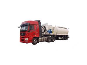 Large Volume Electric Vacuum Sewage Semi Trailer Tri-Axle Hydraulic Tipping Sludge Suction Transport Semi-trailer - Product Image 1