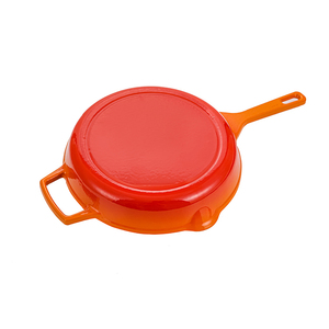 Sartén <span class=keywords><strong>de</strong></span> <span class=keywords><strong>hierro</strong></span> <span class=keywords><strong>fundido</strong></span> con esmalte antiadherente redondo <span class=keywords><strong>de</strong></span> estilo moderno <span class=keywords><strong>de</strong></span> diseño OEM <span class=keywords><strong>de</strong></span> <span class=keywords><strong>marcas</strong></span> personalizadas brillantes para el hogar - Product Image 5