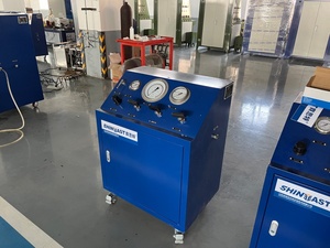 बम पाइपलाइन सिलेंडर वाल्व हाइड्रोस्टैटिक परीक्षण के लिए वायवीय उच्च दबाव पोर्टेबल हाइड्रोलिक वाटर पंप सिस्टम - Product Image 3