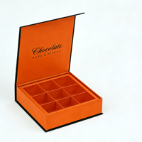 Boîte Rigide de Luxe pour Chocolats en Promotion avec Embossage, Doublure en Mousse, Emballage Magnétique Personnalisé Réutilisable et Insert en Papier