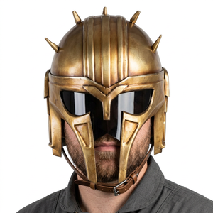 Casco CH HELMET KING ARMOR STAR - Casco de Armadura Metálica Dorada para Adultos de Calvin Handicrafts, para Halloween, Navidad, Fiestas de Cumpleaños - Product Image 1