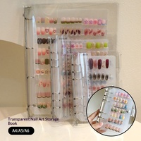 Tragbares Nagelaufbewahrungsbuch: Transparente, mattierte Farbkarte für Nagelkunst-Stilkollektionen und Präsentation – Großhandel