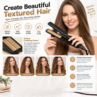 Fer à friser et à onduler les cheveux pour femmes, outil de coiffage professionnel pour des ondulations de plage, des cheveux texturés et du volume