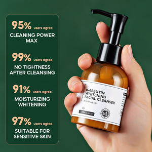 منظف كريمي من عنب الدب لطيف وغير مجفف ينظف المسام يخفف البقع تركيبة الأحماض الأمينية OBM مشدد للبشرة يتحكم في الزيوت يفتح البشرة - Product Image 4