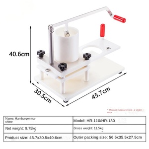 เครื่องกดแฮมเบอร์เกอร์ PE แบบแมนนวลแม่พิมพ์ทำแฮมเบอร์เกอร์ - Product Image 4