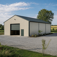 Entrepôt agricole préfabriqué en acier, bâtiment de stockage agricole, hangar pour machines, atelier de stockage d'équipements