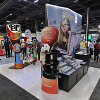 Étagère de présentation pliable en carton ondulé empilable personnalisée, écologique, pour la présentation de vêtements, les salons professionnels, les expositions, les stands