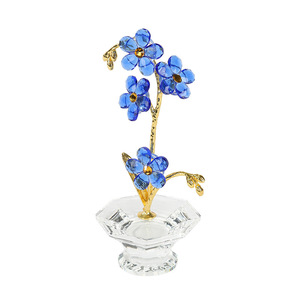 Ornements floraux en verre cristal « Ne me quitte pas », décorations artistiques faites à la main pour cadeaux, cadeau d'anniversaire - Product Image 2