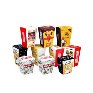 Wholesale Eco Friendly Food Grade Paper <b>Lunch</b> <b>Boxes</b> Disposable Packaging For Chicken Popcorn French Fries Food Container Box - Product Image 4