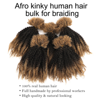 Extensiones de Cabello Humano Afro Rizado SDD, Micro Twist Natural, Textura 4c, Rizado, Paquetes de Cabello Humano Afro Rizado Ombre para Trenzas