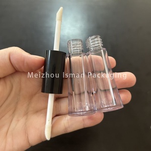 ISMAN Tube de brillant à lèvres double embout de luxe 4 ml, flacon transparent noir pour mascara et eye-liner, <span class=keywords><strong>vente</strong></span> en gros, marque <span class=keywords><strong>privée</strong></span> professionnelle - Product Image 4