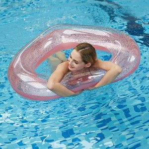 Heart Shaped Swim Ring 90cm 120cm Inflatable Floating Ring For Swimming Pool Adult Unisex Solid Color Novelty Design - Product Image 3