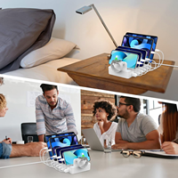 Bestseller Hub USB C 6 ports Chargeur PD 60W Charge rapide QC3.0 Station de charge Docking pour ordinateur portable et téléphone