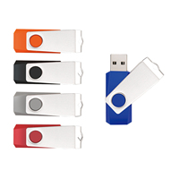 Flash Drive USB 2.0 16GB Logam Grosir dan Terlaris, Dapat Diputar, Portabel, dan Ringan dengan Pengikat Cincin Logam