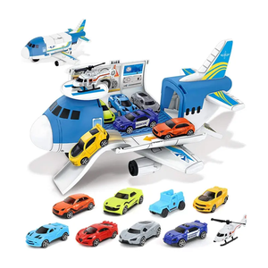 Neues Design Flugzeug träger Spielzeug Hubschrauber Spielzeug Set Auto Spur Fracht Flugzeug Junge Geschenk Flugzeug Auto Spielzeug Set - Product Image 1