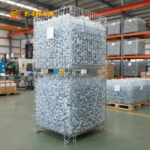 <span class=keywords><strong>Cage</strong></span> de stockage en fil métallique pour entrepôt, en PET, à mailles ouvertes, à emboîtement, pour l'identification des contenus - Product Image 1