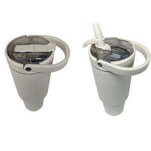 Mug isotherme portable à double paroi avec logo personnalisé, en acier inoxydable, 20 oz, 32 oz, 40 oz, gobelet de voyage avec couvercle pour boissons chaudes et froides - Product Image 2