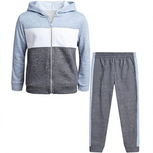Ensemble sweat-shirt et pantalon décontracté à capuche imprimé pour garçons, manches longues, fermeture éclair, vêtements d'hiver, 100% coton, style coréen - Product Image 1