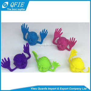 Vente en gros de marionnettes à doigt colorées souples en TPR de style monstre à offrir pour Halloween Jouet éducatif sécurité certifié unisexe - Product Image 3