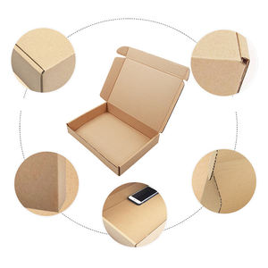 Boîte d'expédition en cartons de carton avec logo personnalisé Boîte postale Ensemble de cosmétiques kraft Boîtes d'emballage en carton ondulé pour le publipostage de cosmétiques pour les soins de la peau - Product Image 5