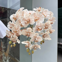Fleurs artificielles en gros, orchidée à 9 têtes, toucher réel, Phalaenopsis imprimée en 3D, fleurs Amabili, décorations pour la maison