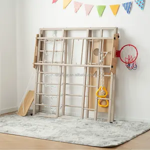 Nouveauté 2026 : Ensemble d'escalade triangulaire pour aire de jeux intérieure pour enfants, avec échelle en corde, pont et structure métallique de <span class=keywords><strong>parc</strong></span> d'attractions - Product Image 5