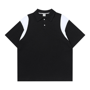 DOVEARK Custom 190G 2 bottoni da uomo M-3XL oversize Drop-spalla pesante 100% cotone contrasto colore Unisex <span class=keywords><strong>Polo</strong></span> da uomo - Product Image 4