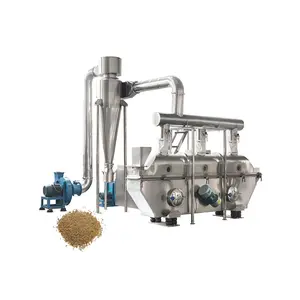 Stainless Steel Fertilizer Vibrating Fluidized Bed Dryer Lotus Root Powder Granule Dryer Stainless Steel Drying Equipment