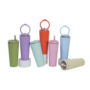 Nouvelle Gourde Isotherme en Acier Inoxydable Fabriquée en Usine, Style Minimaliste Moderne, Grande Capacité, avec Poignée et Paille, Idéale pour l'Export. - Product Image 3