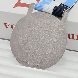 Medallas deportivas grabadas personalizadas duraderas de aleación de Zinc con cinta impresa troquelada para ciclismo Judo fútbol duatlón - Product Image 5