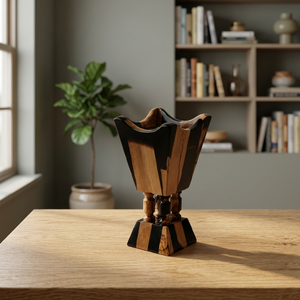 Brûleur à Bakhoor en bois et résine de style arabe moderne pour Oud et parfums d'intérieur - Product Image 1