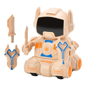 Dinámica 4 colores Inercia Presionando Nuevo <span class=keywords><strong>Robot</strong></span> de Guerrero de dibujos animados Juguete para niños Material plástico con función de luz Coche <span class=keywords><strong>Robot</strong></span> - Product Image 6