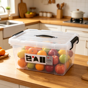 Conteneur de rangement en plastique sans BPA avec couvercle, boîte de rangement multi-usages pour une organisation durable de la maison, fourni par l'usine du Shandong - Product Image 4