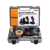 Kit de Lijadora Neumática TTAKE UT00200601010KT con Accesorios para Tratamiento de Superficies Metálicas, Hecho en Italia