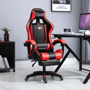 Chaise de jeu personnalisée avec logo en gros, motif aigle, dossier haut, avec roulettes pour salle de jeux à domicile - Product Image 3