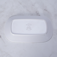 Ensemble d'assiettes de vaisselle rectangulaires en mélamine blanche personnalisable en plastique durable de haute qualité pour la maison et les restaurants