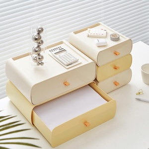 Современные многоуровневые настольные органайзеры для дома и офиса, пластиковые ящики из полипропилена, прямоугольные, для хранения мелочей, штабелируемые, объемом 3-6 л - Product Image 5