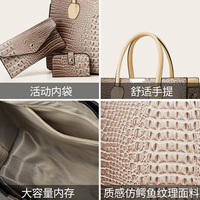 Sacs à main de luxe pour femmes en similicuir crocodile, collection 2025 – Vente en gros à prix réduits