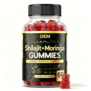 Approvisionnement en gros OEM/ODM – Gummies de Shilajit et Moringa sous marque privée pour soutenir l'énergie, la force et l'immunité chez les hommes et les femmes - Product Image 1