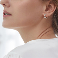 Gran oferta, pendientes de aro de oro macizo chapado en oro de 18 quilates de Plata de Ley 925 de doble banda para mujer