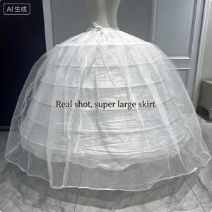 Nouvelle <span class=keywords><strong>Jupon</strong></span> de <span class=keywords><strong>Mariée</strong></span> Super Large en Tulle à 6 Baleines, Une Couche, <span class=keywords><strong>Taille</strong></span> Élastique, pour Cosplay - Product Image 6