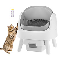 PetPivot AS11 Toilette pour animaux autonettoyante avec plusieurs capteurs infrarouges, Plug & Play, bac à litière automatique pour chat à ouverture supérieure