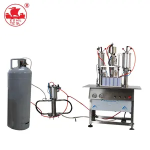 1600A 3 In 1 Semi-Automatic Manually Push Cans Gas Air Aerosol Filling Hine For Air Freshener