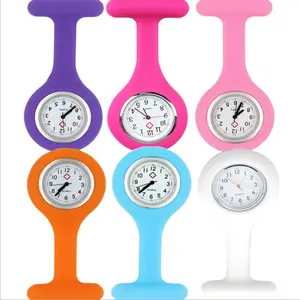 Silicone Broche Horloge Verpleegkundige Fob Horloge Verpleegster Horloge Print