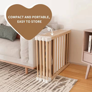Natural Wood Non-Toxic <b>Paint</b> Multi-Functional <b>Baby</b> Safety Fence Montessori Foldable Playpen for Toddlers - Product Image 4