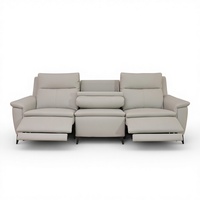 Canapé électrique confortable à 3 places en vente chaude, meubles de salon, canapé inclinable en cuir, ensemble de canapés modernes, dossier de canapé, table basse