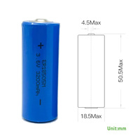 Harga Pabrik Grosir ER18505M 3.6V 3200MAh Baterai Li-SOCI2 Pasokan Asli Baru Baterai Litium Tidak Dapat Diisi Ulang untuk BECELL