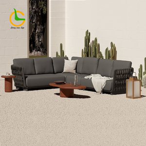 Set di Mobili <span class=keywords><strong>da</strong></span> Giardino in Alluminio per Esterni con Design Moderno, Ecologico e Resistente ai Raggi UV, per Hotel, Cortili e Soggiorni - Product Image 1